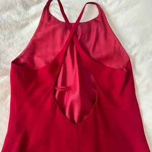 Elegant Red Sleeveless Dress